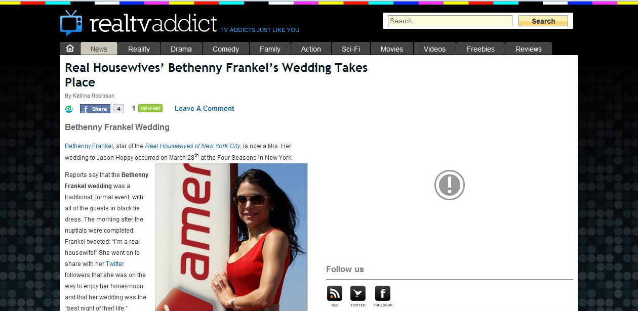 bethenny frankel wedding hair. RealTVAddict: Bethenny Frankel